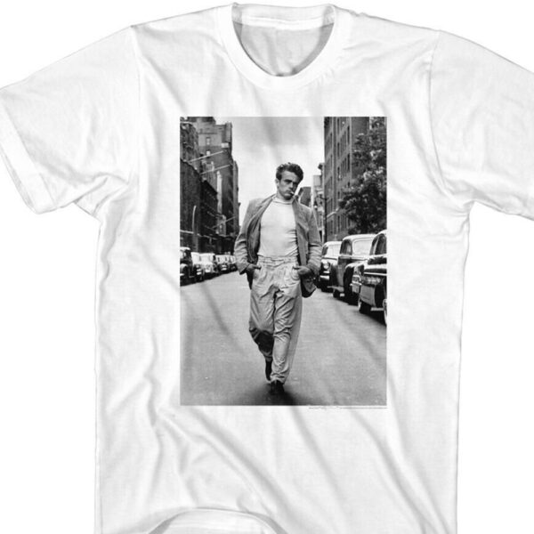 AMES DEAN T-Shirt New York Walk Hollywood Legend Graphic Tees