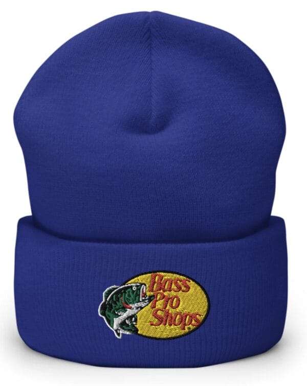 Bass Pro Shops Cuffed Beanie Hat Embroidery royal