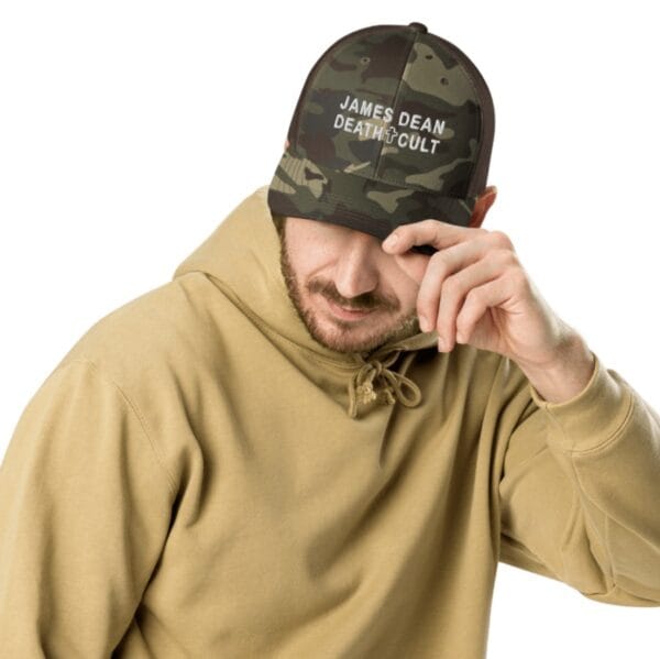 James Dean Death Cult Camo Brown Trucker Hat Embroidered men