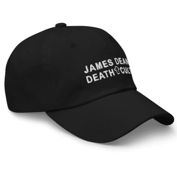 James Dean Death Cult Classic Dad Hat Black Embroidered right