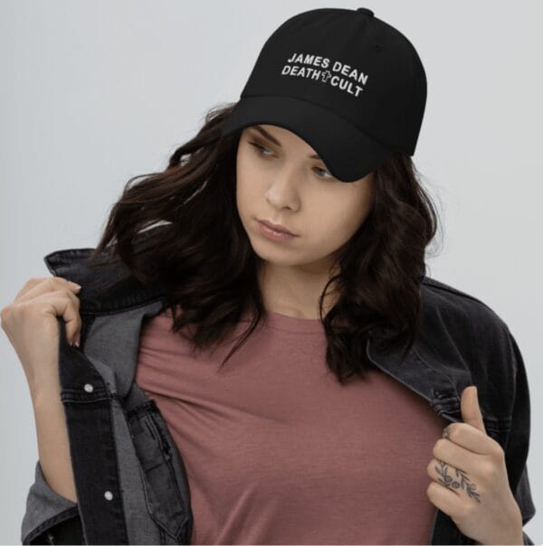 James Dean Death Cult Classic Dad Hat Black Embroidered women