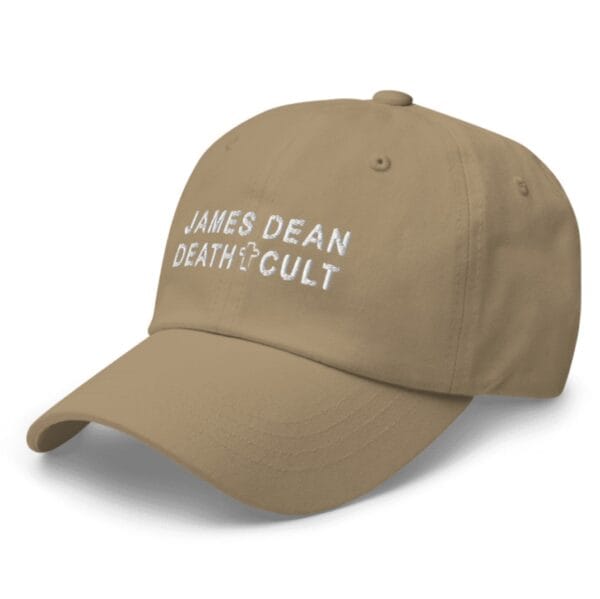 James Dean Death Cult Classic Dad Hat Khaiki Embroidered left