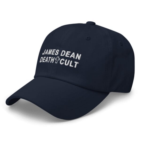 James Dean Death Cult Classic Dad Hat Navy Embroidered left