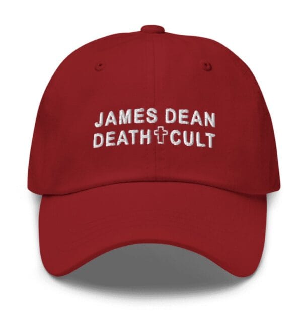 James Dean Death Cult Classic Dad Hat Red Embroidered