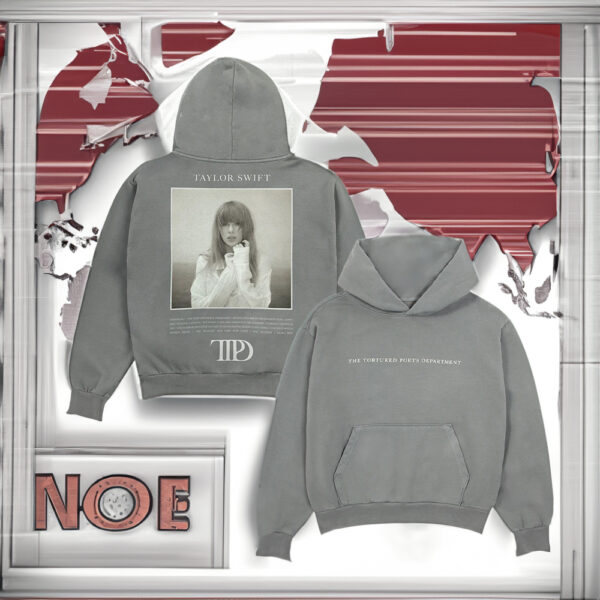 Taylor Swift The Tortured Poets Department Gray Hoodie